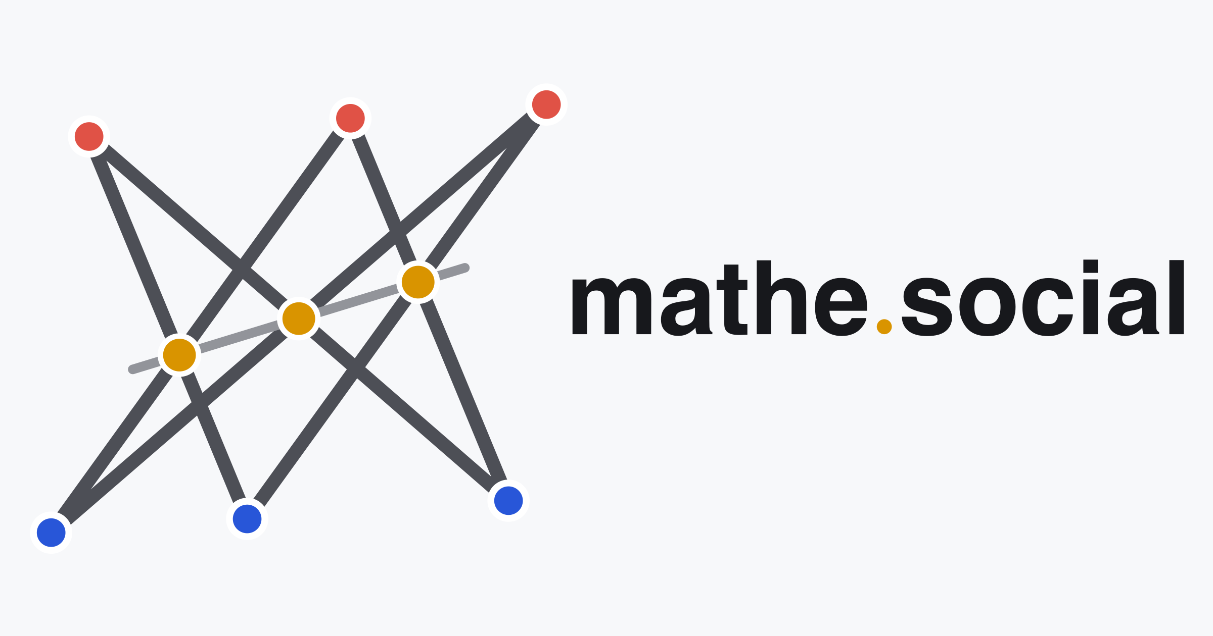 Logo von mathe.social: links eine Konfiguration aus neun Punkten und neun Geraden, rechts der Schriftzug mathe.social.